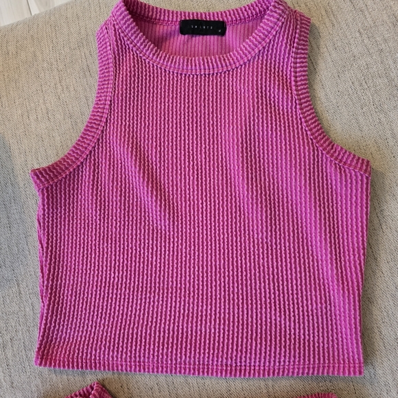 21 Saints Pink Stretch Crop Top & Skirt Set - Picture 4 of 4